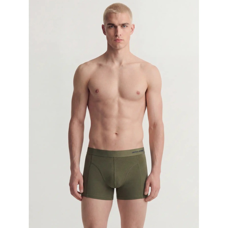 JACK & JONES 3-pak bambus-boksershorts i grøn, sort og blå til herre billede 3