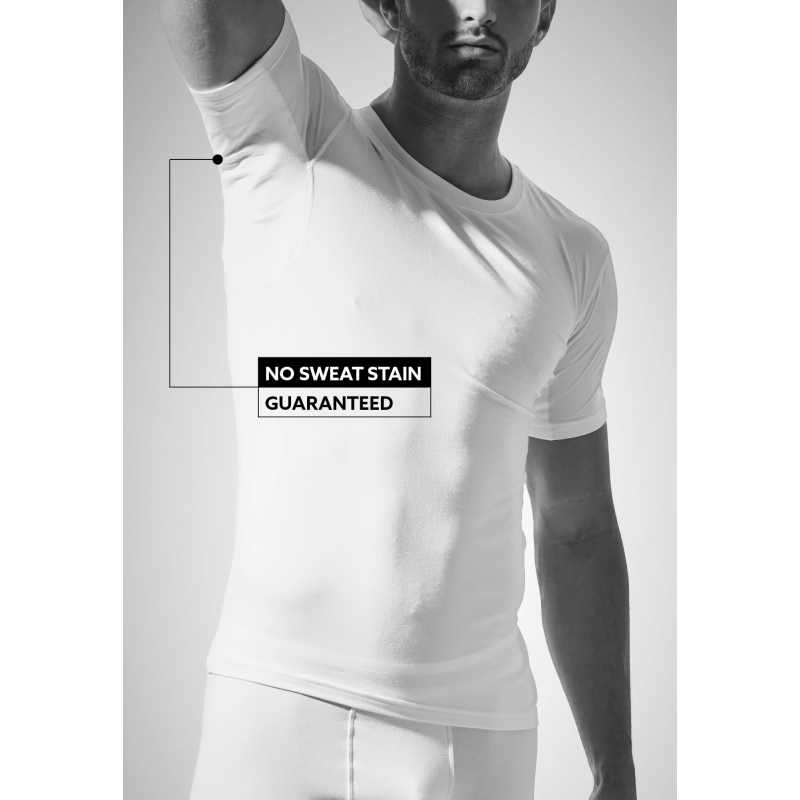 JBS Sweat-Proof bambus T-shirt med rund hals i hvid til herre billede 4