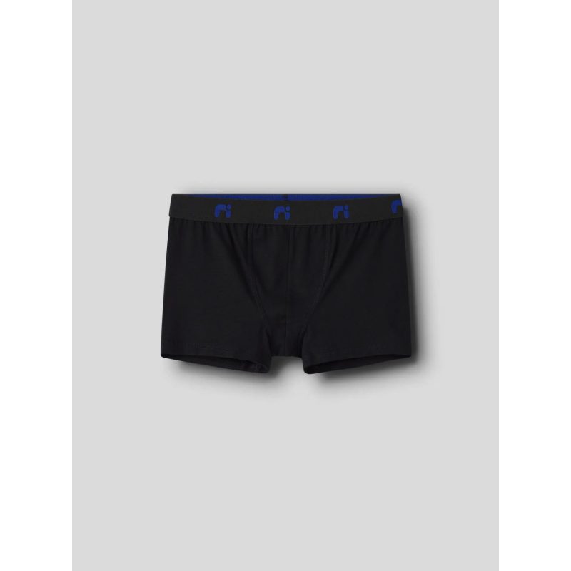NAME IT 3-pak sorte boxershorts med farvede logoer til drenge billede 3