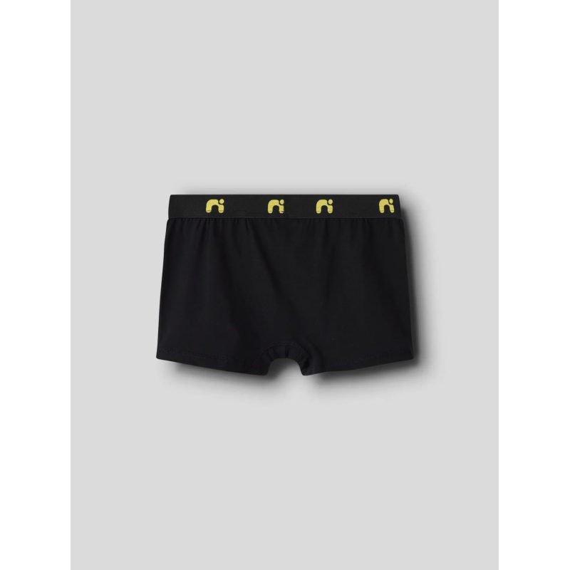 NAME IT 3-pak sorte boxershorts med farvede logoer til drenge billede 4