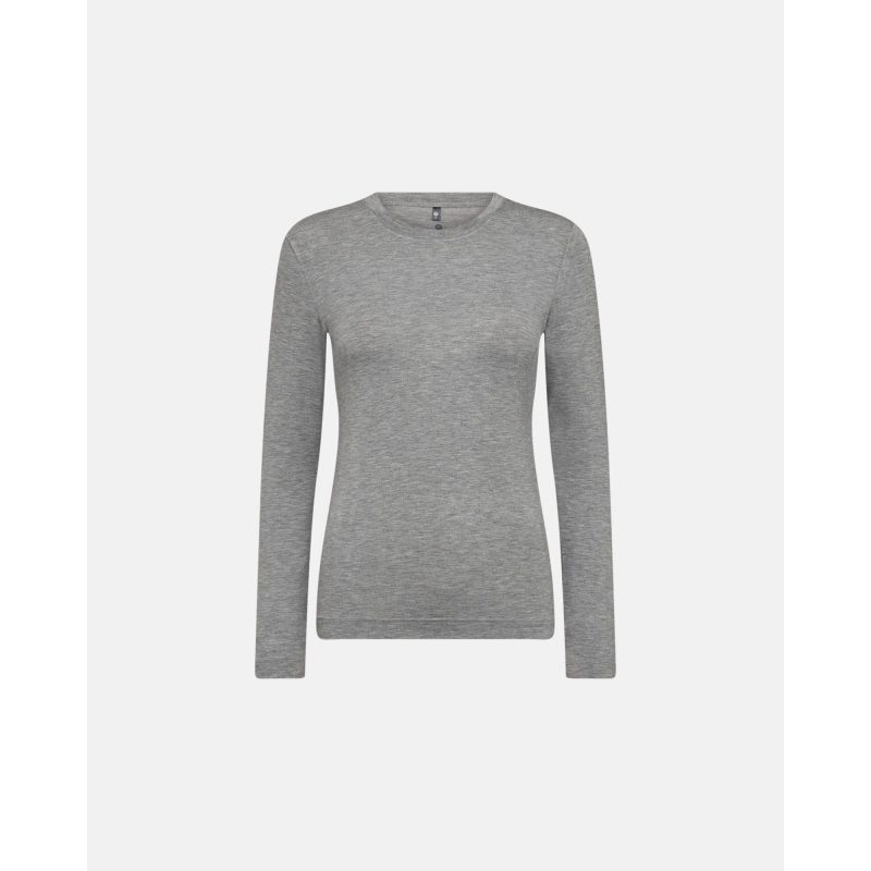 JBS of Denmark lysegrå langærmet bambus-T-shirt med kashmir til kvinder billede 5