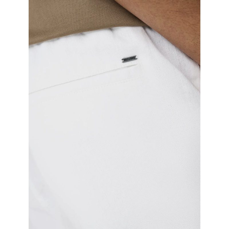 ONLY & SONS Hørbukser Loose Fit I bright white til herre billede 4