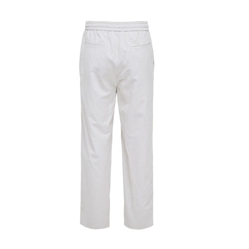 ONLY & SONS Hørbukser Loose Fit I bright white til herre billede 7
