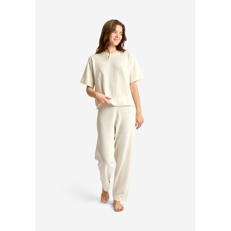 JBS of Denmark ivory T-shirt i merinould til kvinder billede 3