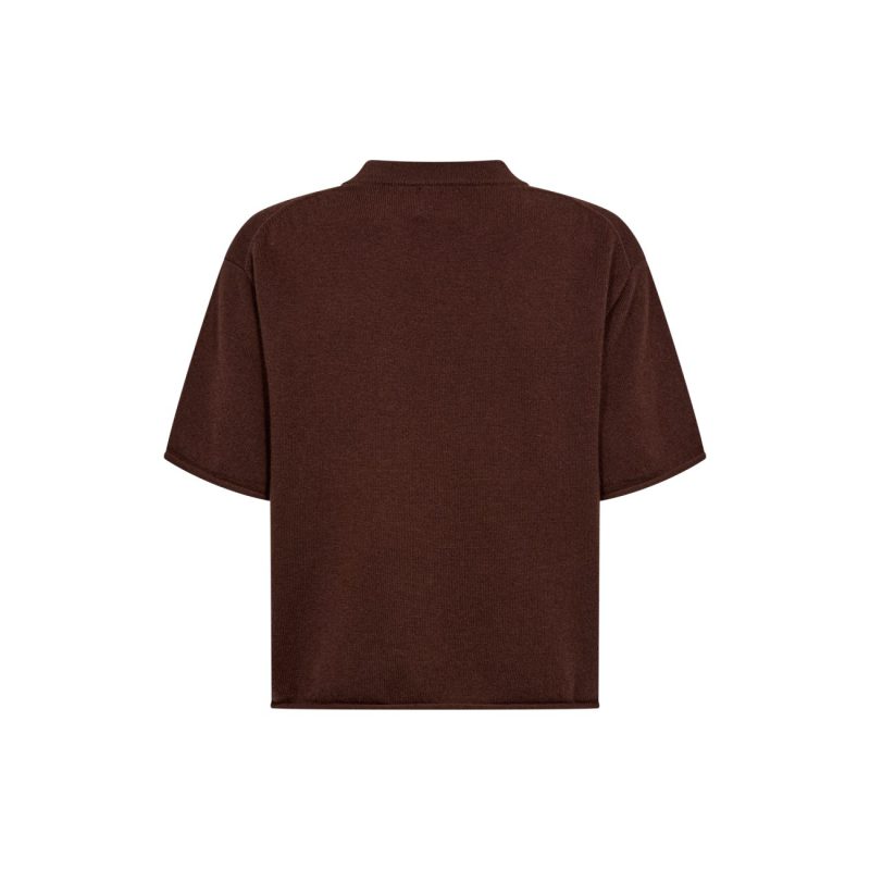 JBS of Denmark brun T-shirt i merinould til kvinder billede 6