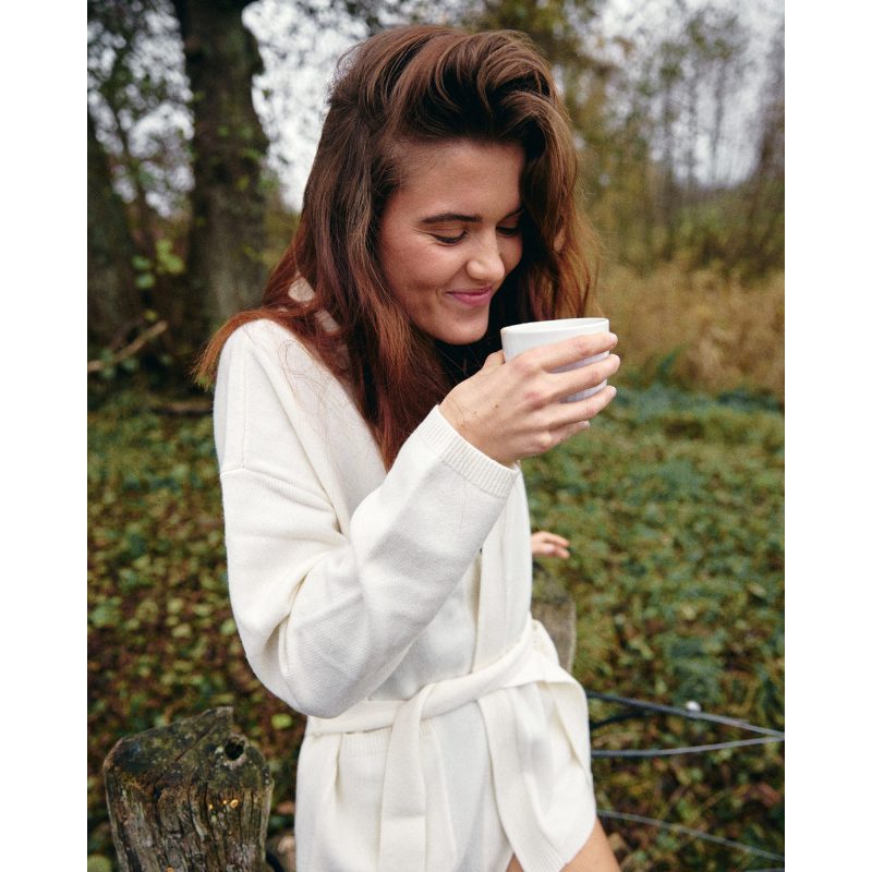 JBS ivory merinould cardigan kvinder billede 11