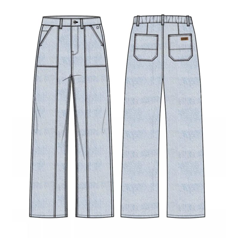Tumble 'n Dry lyseblå wide jeans til piger billede 2