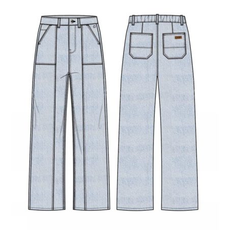Tumble 'n Dry lyseblå wide jeans til piger