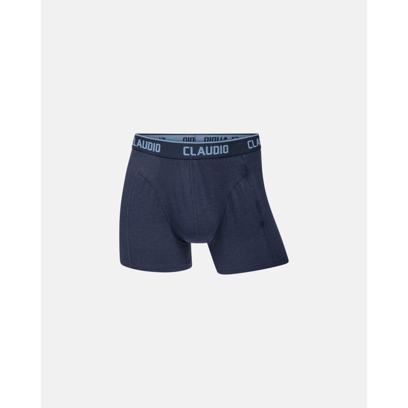 Claudio 3-pak bambustights i navy med mønster til herre billede 2