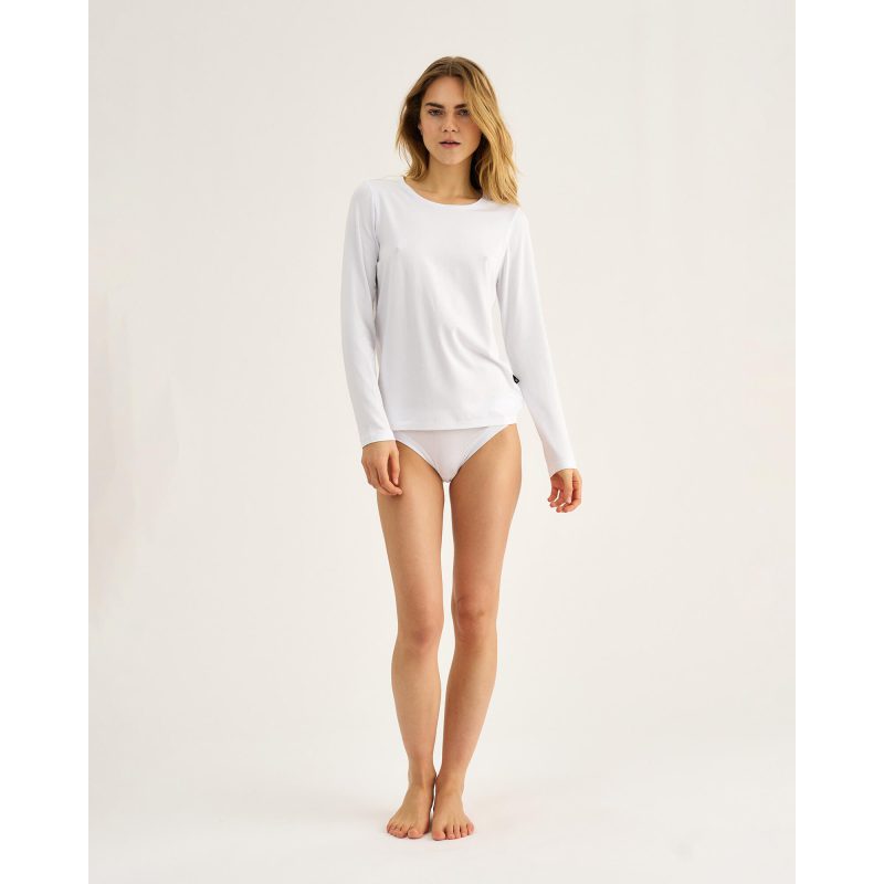 JBS of Denmark Women langærmet bambus T-shirt – hvid billede 11
