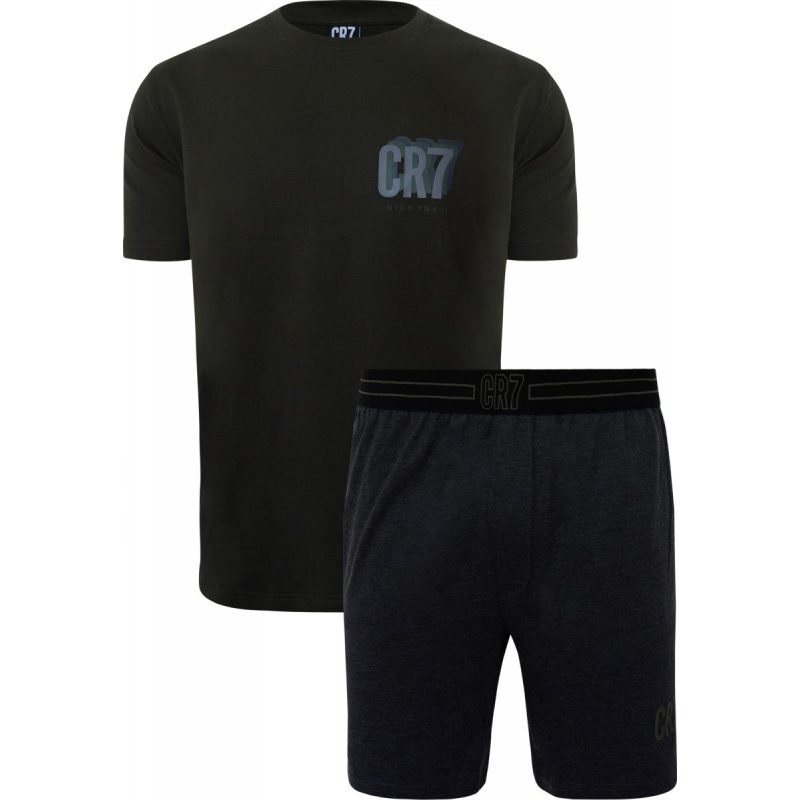 CR7 pyjamassæt i bomuld i mørkegrå til herre billede 6