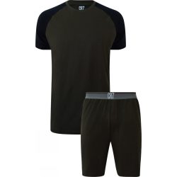 CR7 pyjamassæt i bomuld i grøn og sort til herre