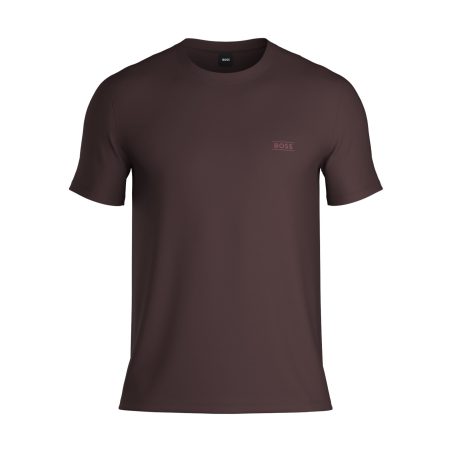 BOSS T-shirt med logo i brun til herre