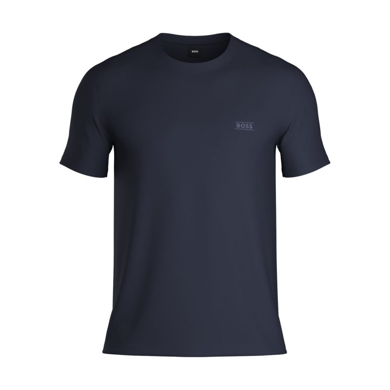 BOSS T-shirt med logo i mørkeblå til herre billede 2