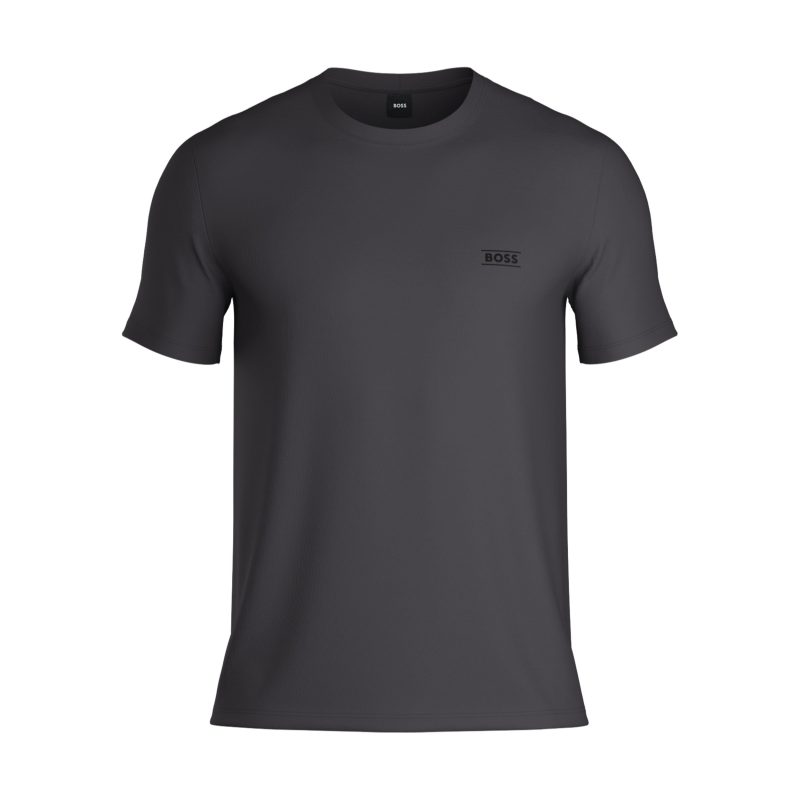 BOSS T-shirt med logo i mørkegrå til herre billede 1
