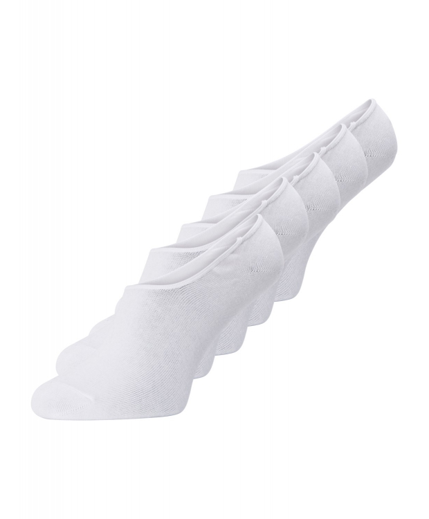 Jack & Jones 5-pak hvid footies til herre – onesize billede 1