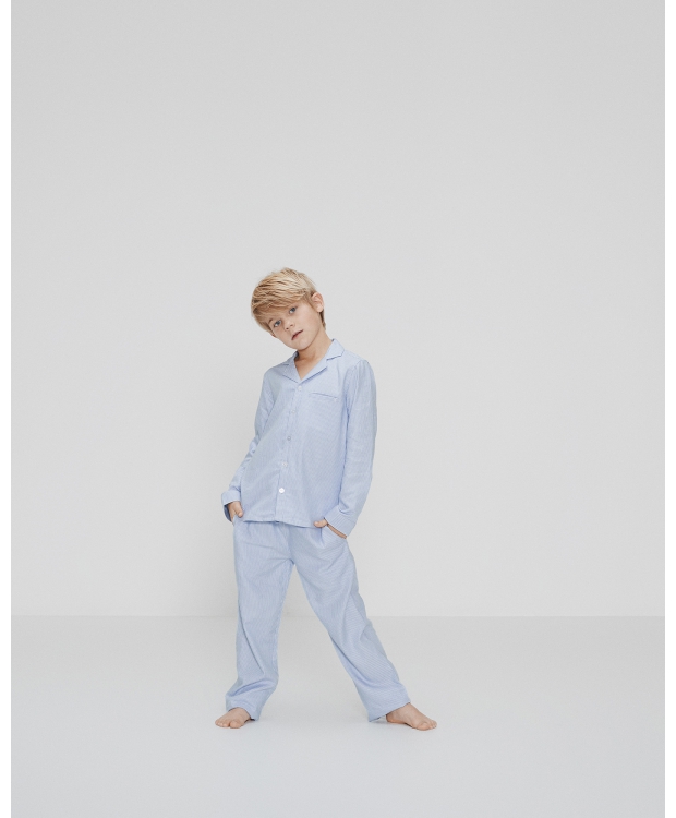 JBS of Denmark blåstribet bambus pyjamassæt til børn – gaveæske – Outlet billede 3