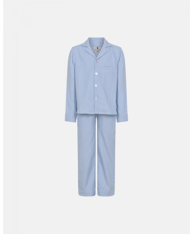 JBS of Denmark blåstribet bambus pyjamassæt til børn – gaveæske – Outlet billede 1