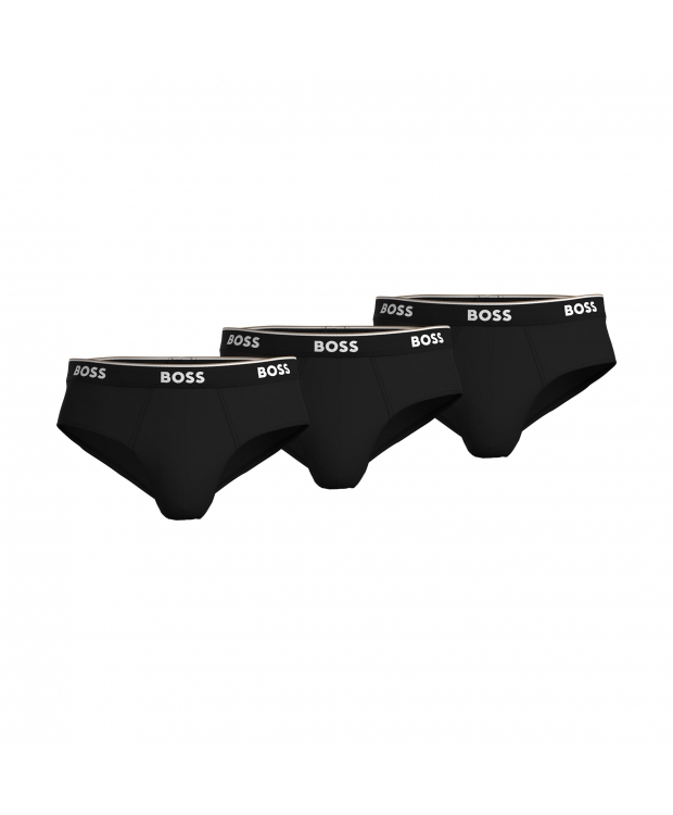BOSS 3-pak Briefs til Herre i Sort – Bomuld med Stretch billede 1