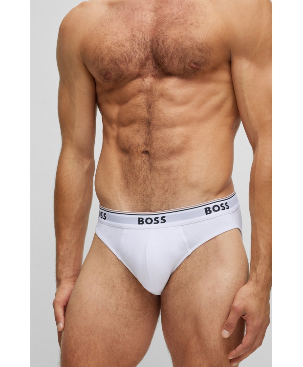BOSS 3-pak hvide briefs til herre billede 4