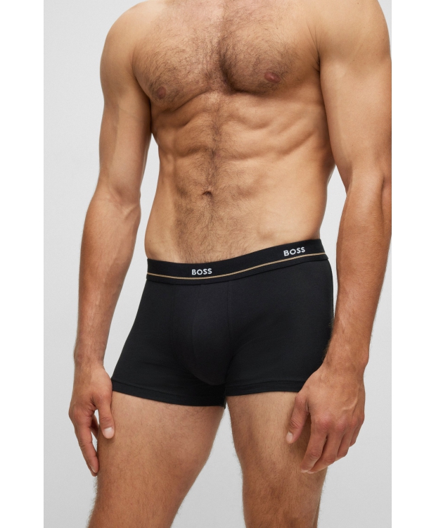 BOSS 5-pak boksershorts i sort, mørkeblå og hvid billede 6