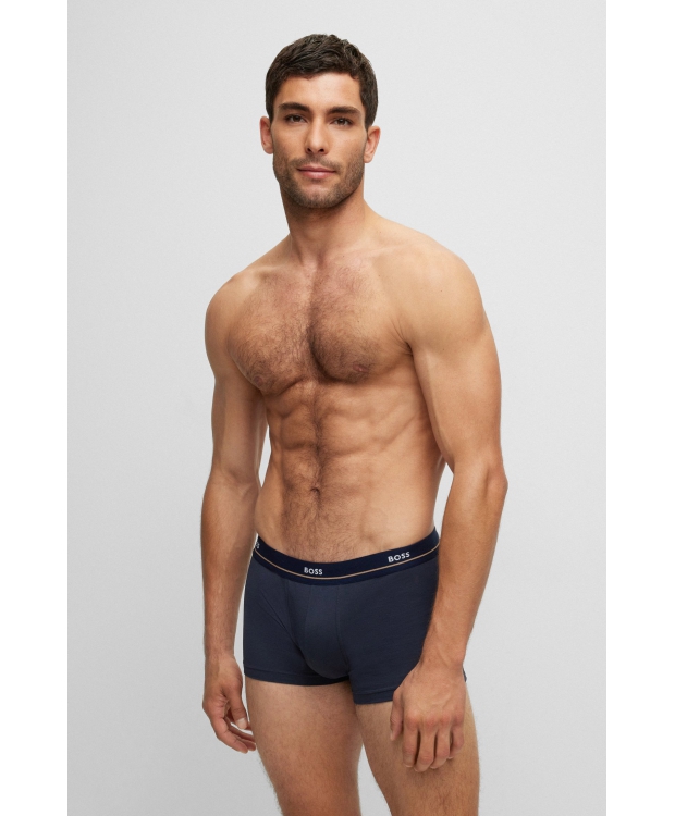 BOSS 5-pak boksershorts i sort, mørkeblå og hvid billede 3