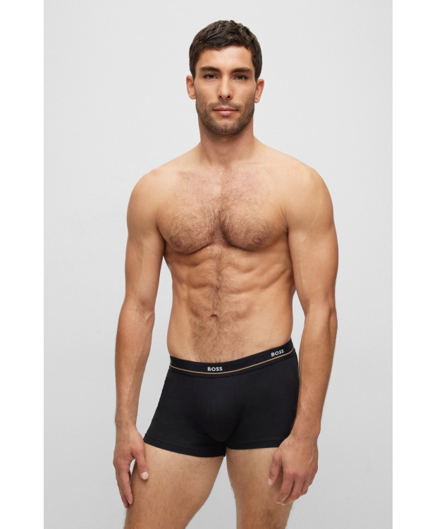 BOSS 5-pak boksershorts i sort, mørkeblå og hvid billede 4