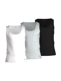 BOSS 3-pak tanktops i sort, hvid og grå til herre