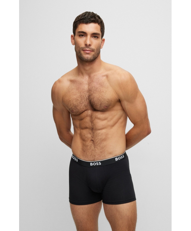 BOSS 3-pak boksershorts i sort og grå til herre billede 6