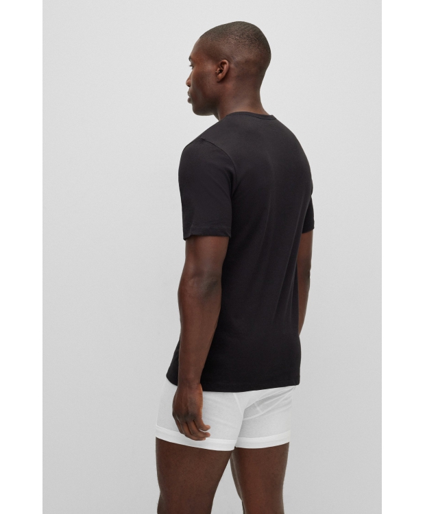 BOSS 3-pak T-shirts i hvid, mørkeblå og sort billede 5