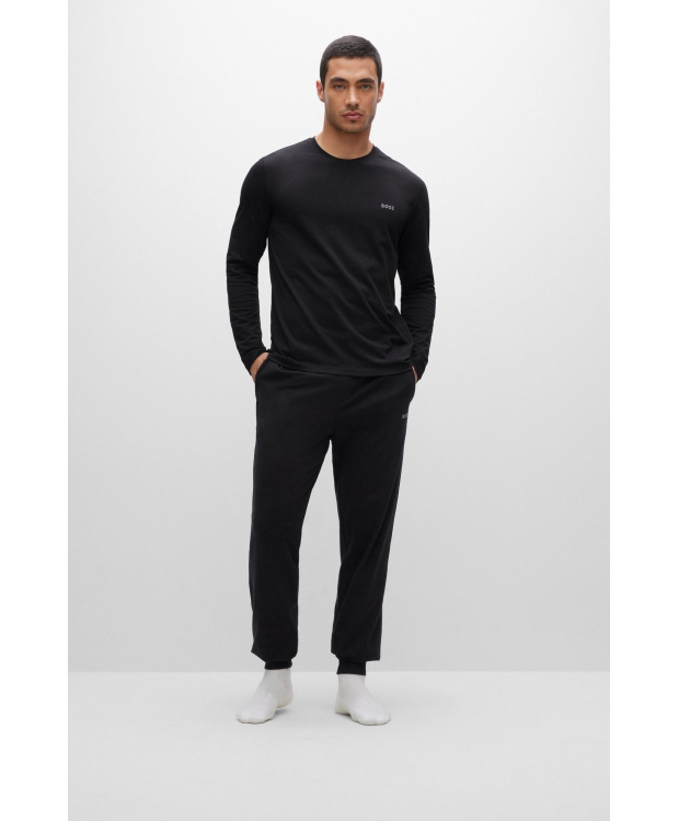 BOSS sort langærmet T-shirt til herre – outlet billede 2