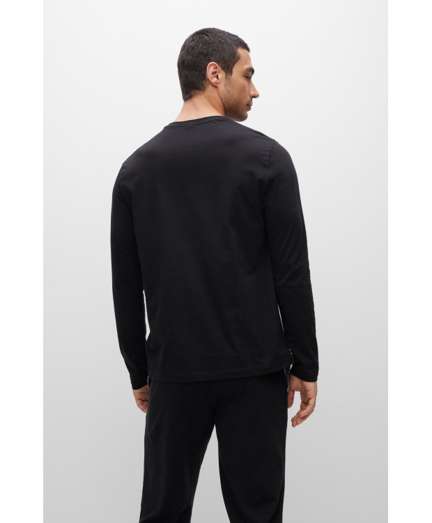 BOSS sort langærmet T-shirt til herre – outlet billede 5
