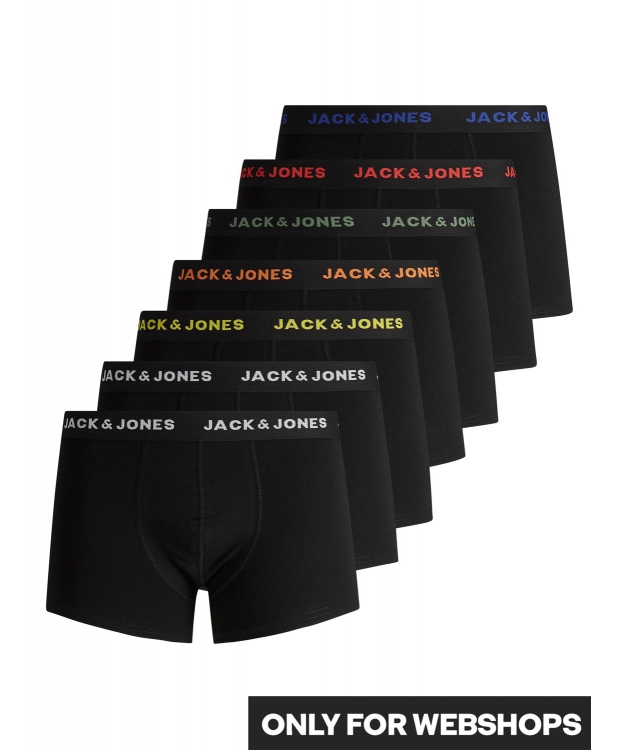 Jack & Jones 7-pak sorte boxershorts til herre billede 1