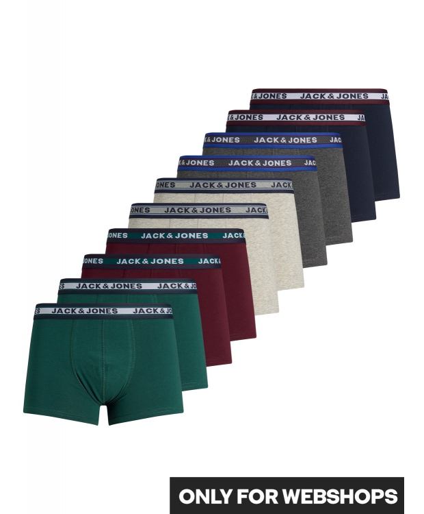Jack & Jones 10-pak multifarvede boxershorts til herre billede 1