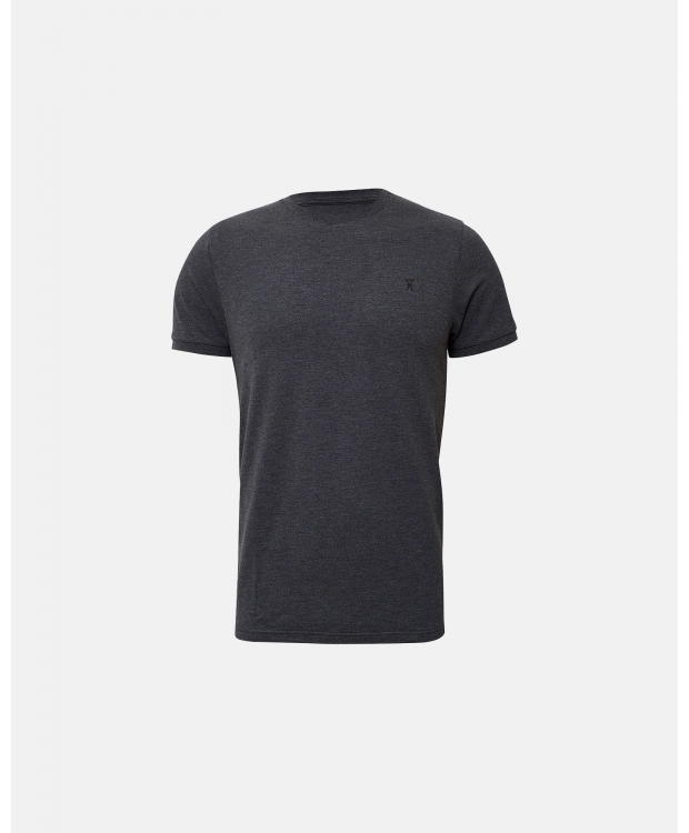 JBS of Denmark mørkegrå piqué-T-shirt med bambusviskose til herre billede 1