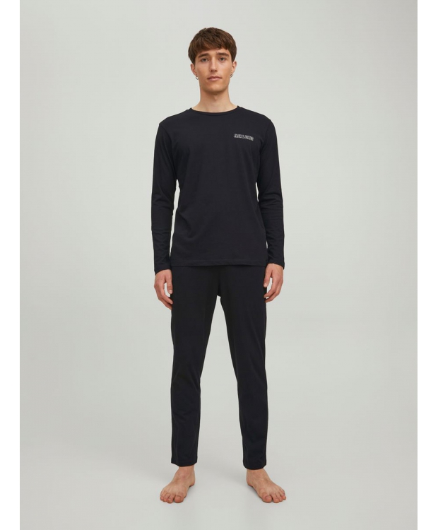 Jack & Jones sort pyjamas- og loungesæt i gaveæske billede 3