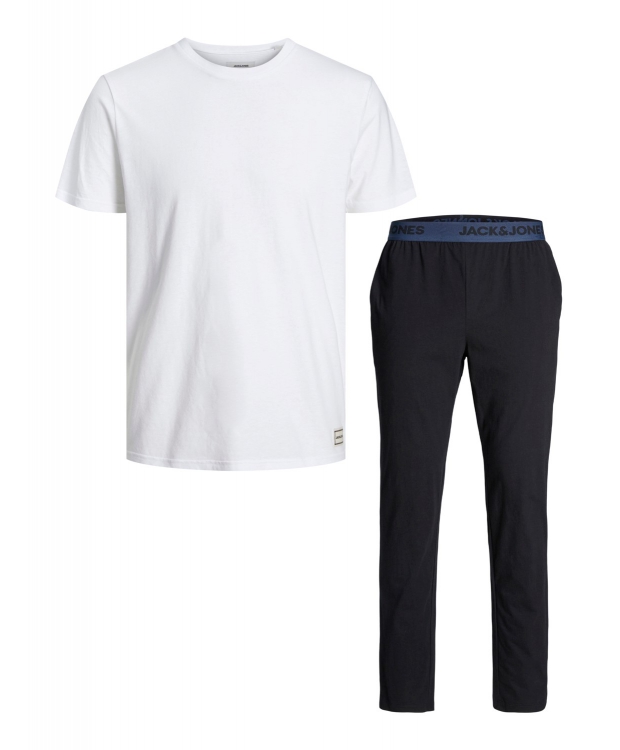 Jack & Jones hvidt pyjamas- og loungesæt til herre billede 1