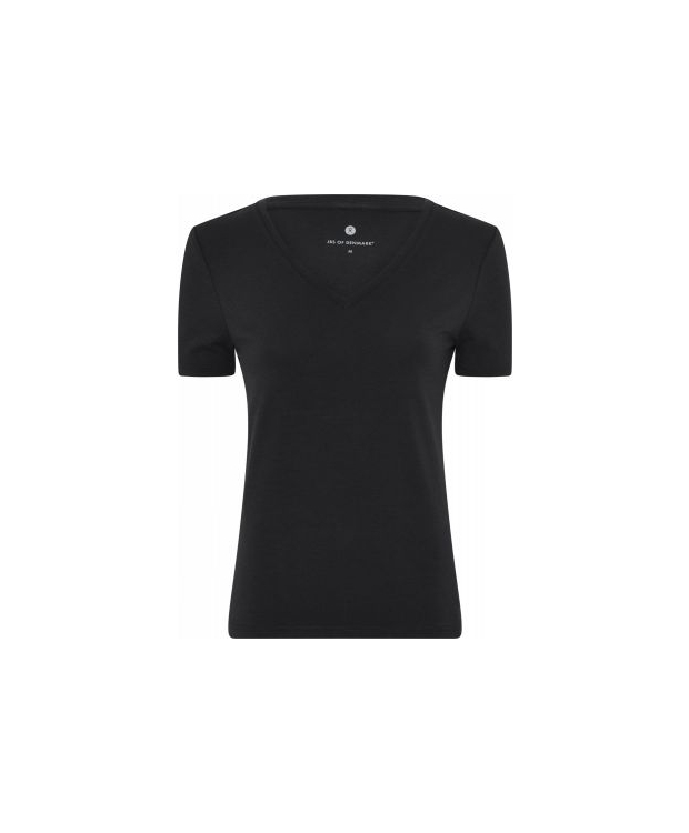 JBS of Denmark bambus V-hals T-shirt i sort til kvinder billede 1