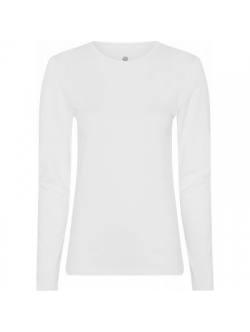 JBS of Denmark langærmet bambus-T-shirt i hvid til kvinder