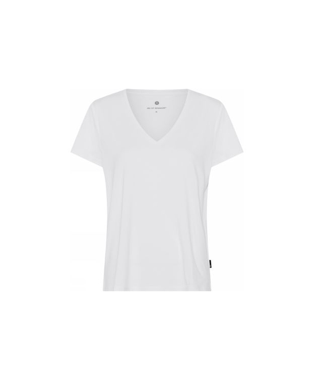 JBS of Denmark FSC-bambus T-shirt v-hals i hvid til kvinder billede 1