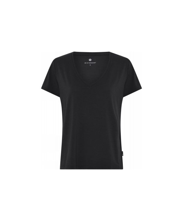 JBS of Denmark FSC-bambus T-shirt v-hals i sort til kvinder billede 1