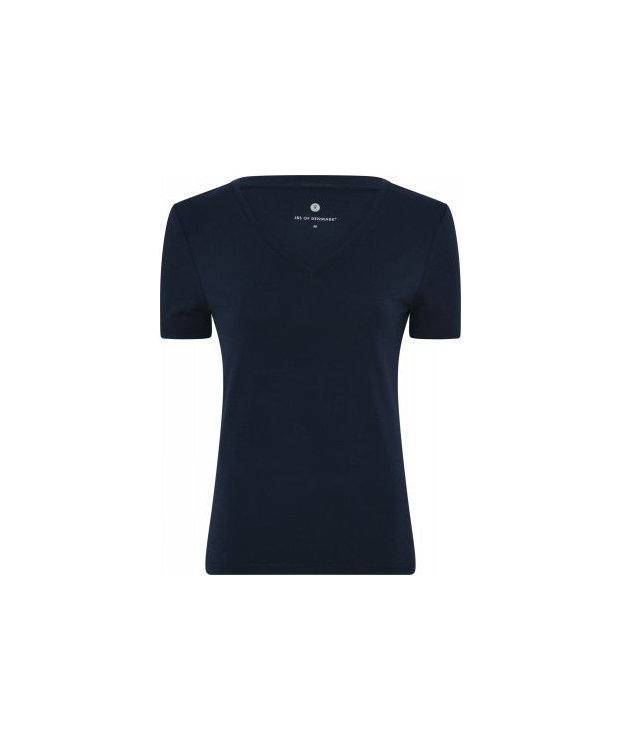 JBS of Denmark bambus V-hals T-shirt i navy til kvinder billede 1