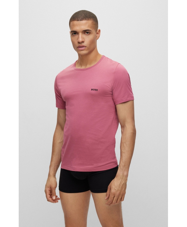 BOSS 3-pak T-shirts i økologisk bomuld – multifarvet – herre – OUTLET billede 3