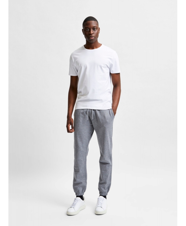 Selected T-shirt i økologisk bomuldsblanding – hvid – herre – Outlet billede 7