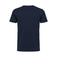 Selected T-shirt i økologisk bomuldsblanding – navy – herre