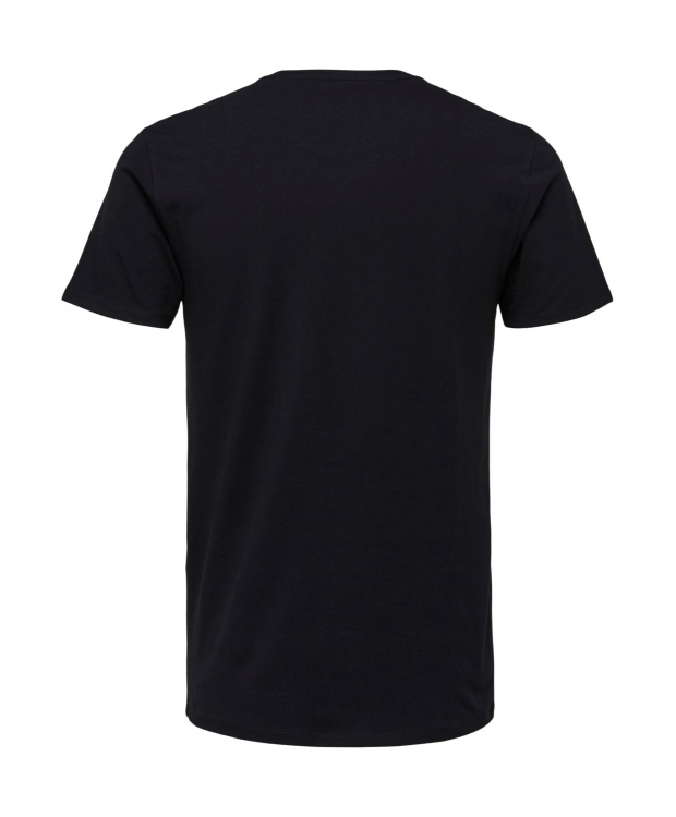 Selected T-shirt i økologisk bomuldsblanding – sort – herre billede 2