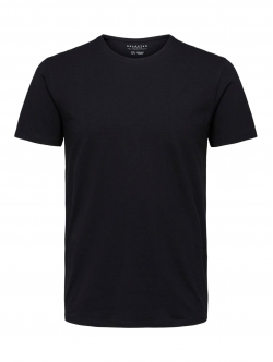 Selected T-shirt i økologisk bomuldsblanding – sort – herre