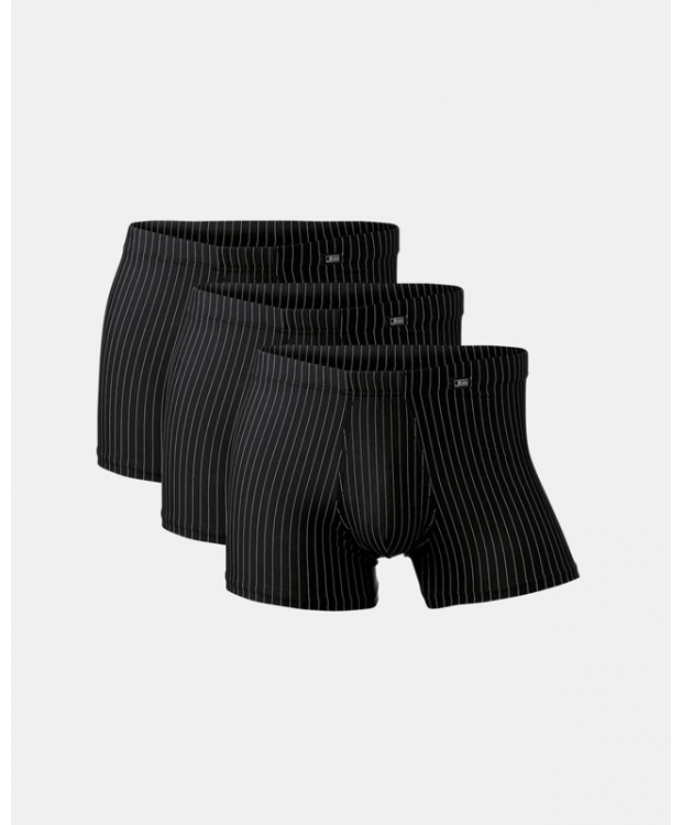 JBS 3-pak microfiber boxershorts i sort med striber – herre billede 1
