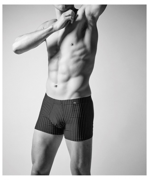 JBS 3-pak microfiber boxershorts i sort med striber – herre billede 3