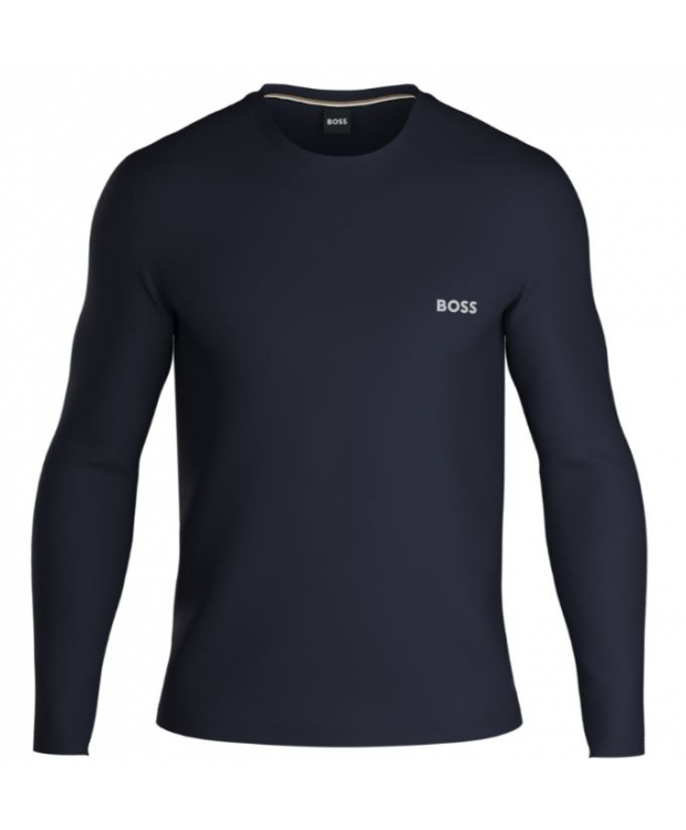 BOSS langærmet T-shirt i navy til herre – OUTLET billede 2